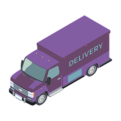 purple lorry