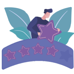 man and 5 stars